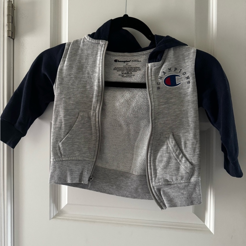 Champion Kids Gray and Black Hoodie